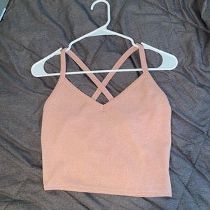 FOREVER 21 Pink Sparkle Crop top